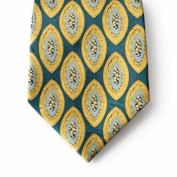 Givenchy Other - Givenchy Teal and Yellow Patterned Tie